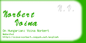 norbert voina business card